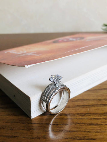 925 Silver Line Round Ring
